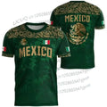 2026 Mexico National Flag Print Men's Women's Short Sleeve T-shirt 3D Print Tees Outdoor Football Jersey Sports Casual Tops.