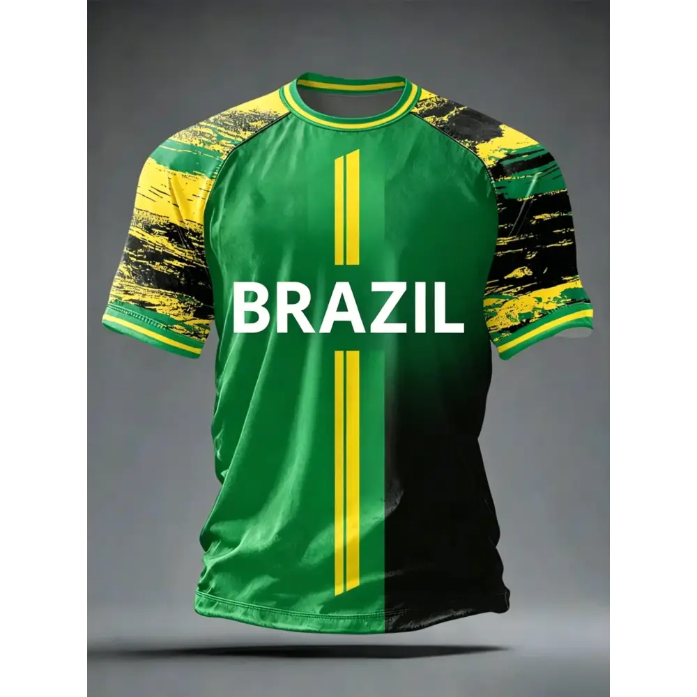 2026 Summer New Brazil Football Jerseys For Men Classic God Brazil Short Sleeve Tees Casual O-neck Sports Tshirts Man Clothing.
