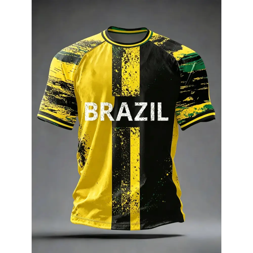 2026 Summer New Brazil Football Jerseys For Men Classic God Brazil Short Sleeve Tees Casual O-neck Sports Tshirts Man Clothing.