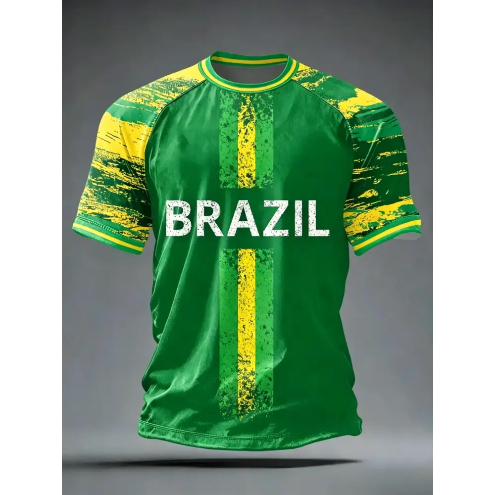 2026 Summer New Brazil Football Jerseys For Men Classic God Brazil Short Sleeve Tees Casual O-neck Sports Tshirts Man Clothing.