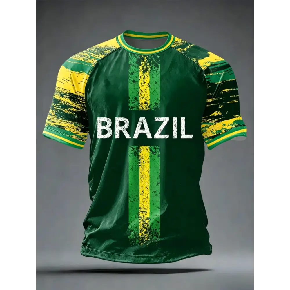 2026 Summer New Brazil Football Jerseys For Men Classic God Brazil Short Sleeve Tees Casual O-neck Sports Tshirts Man Clothing.
