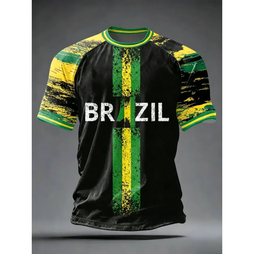 2026 Summer New Brazil Football Jerseys For Men Classic God Brazil Short Sleeve Tees Casual O-neck Sports Tshirts Man Clothing.