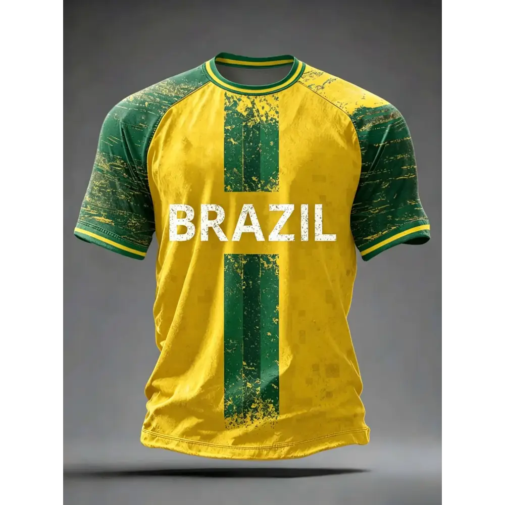 2026 Summer New Brazil Football Jerseys For Men Classic God Brazil Short Sleeve Tees Casual O-neck Sports Tshirts Man Clothing.