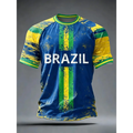 2026 Summer New Brazil Football Jerseys For Men Classic God Brazil Short Sleeve Tees Casual O-neck Sports Tshirts Man Clothing.
