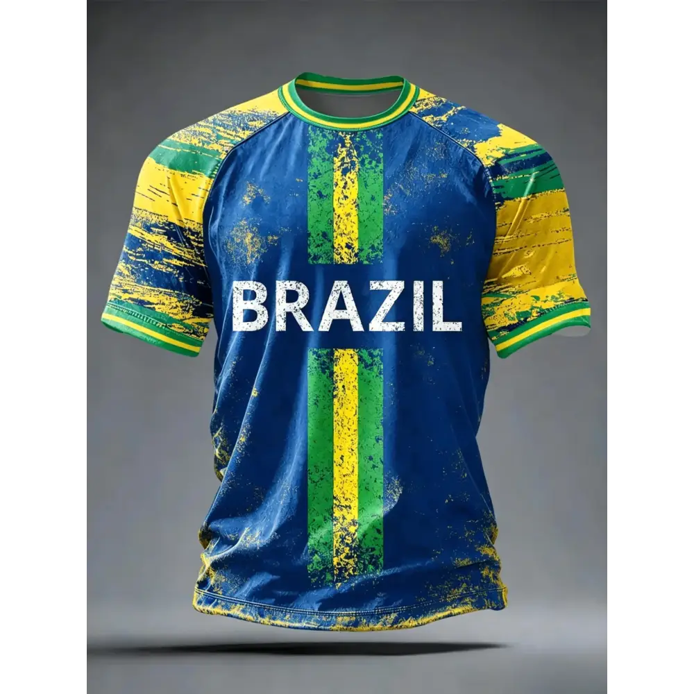 2026 Summer New Brazil Football Jerseys For Men Classic God Brazil Short Sleeve Tees Casual O-neck Sports Tshirts Man Clothing.