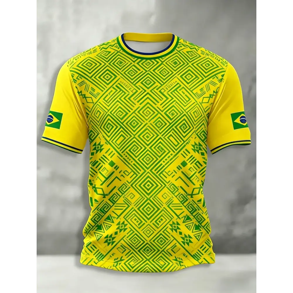 2026 Summer New Brazil Football Jerseys For Men Classic God Brazil Short Sleeve Tees Casual O-neck Sports Tshirts Man Clothing.