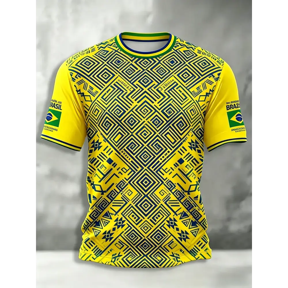 2026 Summer New Brazil Football Jerseys For Men Classic God Brazil Short Sleeve Tees Casual O-neck Sports Tshirts Man Clothing.