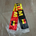 Belgium Scarf 14x135cm Double-sided Printed Belgium Flag Satin Scarf Suitable for 2026 world cup Sports Events.