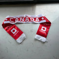 Canada Scarf 14x135cm Double-sided Printed Canada Flag Satin Canadian Scarf Suitable for 2026 world cup Sports Events.