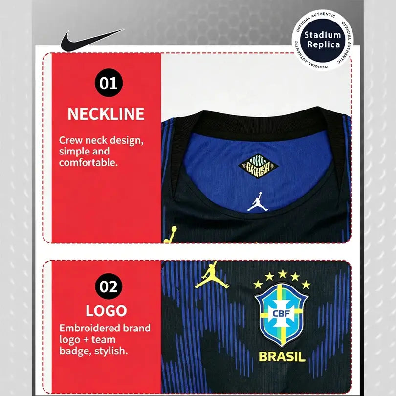 Nike Dri-FIT Unisex 2026 World Cup Brazil Away Fan Version Quick-Dry Short Sleeve Soccer Jersey IU1072-417.