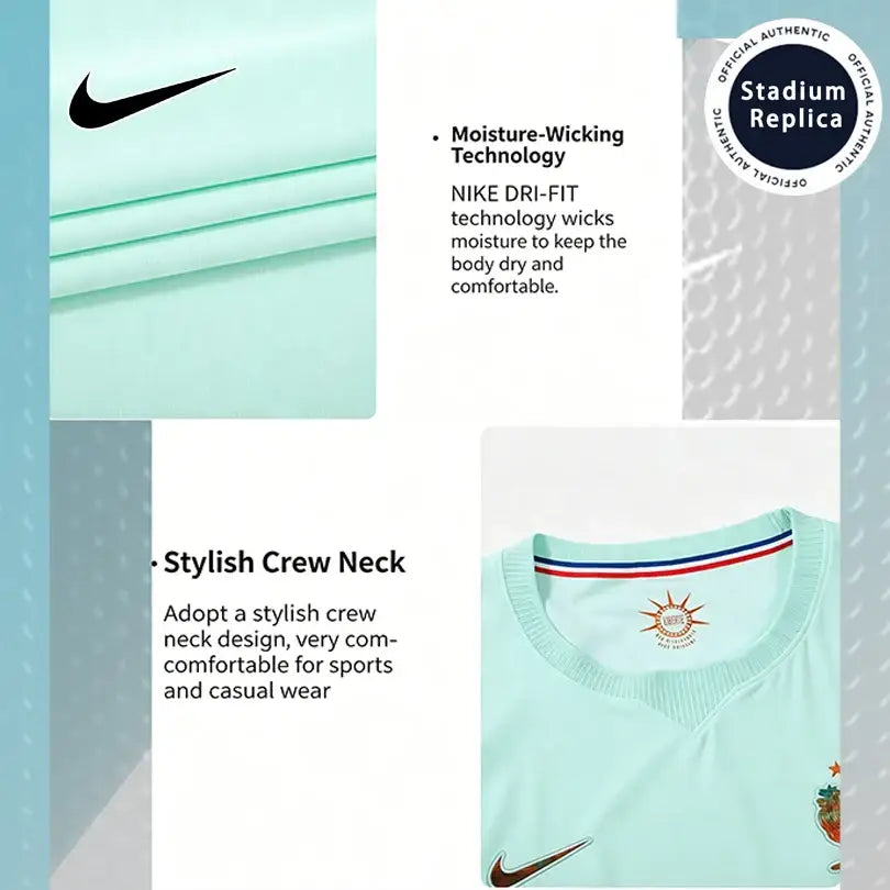 Nike Dri-FIT Unisex 2026 World Cup France Away Fan Version Quick-Dry Soccer Jersey Short Sleeve T-Shirt IB5367-394.