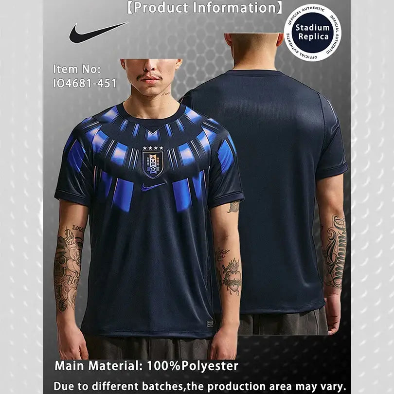 Nike Dri-FIT Unisex 2026 World Cup Uruguay Away Fan Version Quick-Dry Soccer Jersey Short Sleeve T-Shirt IO4681-451.